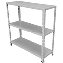 Ver imagem 1 de Prateleira Estante Armário Aço 3 Bandejas 60cm Cinza Romero