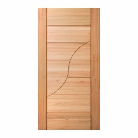 Folha de Porta Maciça em Eucalipto Acabamento Natural 210x102cm PM91 Sublime Cruzeiro Portas