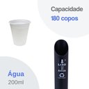 Ver imagem 5 de Kit Dispenser Porta Copo Descartável Água 200ml + Lixeira Pvc