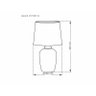 Abajur Cerâmica Pottery 32cm E-27 Branco - Taschibra - 2