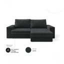 Ver imagem 3 de Sofá Capri 3 Lugares Retrátil 200cm Suede Cia Lar Móveis