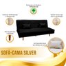 Sofá Cama Silver Reclinável Corano Preto - Speciale Home - 7
