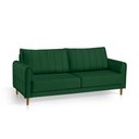 Ver imagem 4 de Sofá Living Biagio Veludo 1,70m com Pés Madeira Sala Luxo:verde - Pr - 189