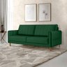 Sofá Living Biagio Veludo 1,70m com Pés Madeira Sala Luxo:verde - Pr - 189 - 6