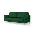 Ver imagem 5 de Sofá Living Biagio Veludo 1,70m com Pés Madeira Sala Luxo:verde - Pr - 189