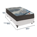Ver imagem 3 de Cama Box Branco e Colchão Iso Superpocket Molas Ensacadas Solteiro Ortobom
