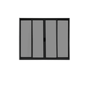 Ver imagem 1 de Vitrô 4 Folhas de Correr Aluminio Preto 1,20x1,50 Linha 18 Modular