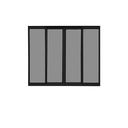 Ver imagem 3 de Vitrô 4 Folhas de Correr Aluminio Preto 1,20x1,50 Linha 18 Modular