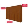 Guarda Roupa 6 Porta S/espelho Easy Space Frassino/off White - 10