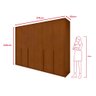 Guarda Roupa 6 Porta S/espelho Easy Space Frassino/off White - 5