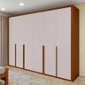 Guarda Roupa 6 Porta S/espelho Easy Space Frassino/off White - 1