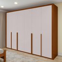 Ver imagem 1 de Guarda Roupa 6 Porta S/espelho Easy Space Frassino/off White