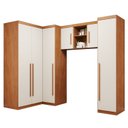 Ver imagem 2 de Guarda-Roupa Modulado 4 Peças 6 Portas 3 Gavetas Texas Marrom/Cinamomo/Off White Arenas
