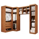 Ver imagem 4 de Guarda-Roupa Modulado 4 Peças 6 Portas 3 Gavetas Texas Marrom/Cinamomo/Off White Arenas