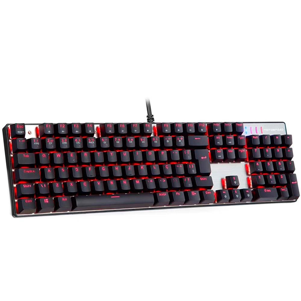 Teclado Mecanico Motospeed Ck104 Switch Vermelho - Prata - 2