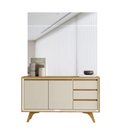 Ver imagem 6 de Buffet Vertex 2 Portas e 3 Gavetas 137 cm Naturalle/Off White - Mavaular
