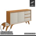 Ver mais imagens de Buffet Vertex 2 Portas e 3 Gavetas 137 cm Naturalle/Off White - Mavaular