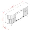 Ver imagem 4 de Buffet Mônaco 183cm 308139 Cinamomo Off White Madetec