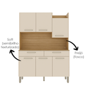 Ver imagem 5 de Kit Cozinha 6p 2g 132 Cm Modena Freijo Soft Ktp