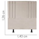 Ver imagem 2 de Cabeceira Cama Box Solteiro Estofada Grécia 140 Cm Linho:bege