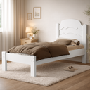 Ver imagem 1 de Cama Iris de Solteiro Branco Reforçada Moderna de Mdf