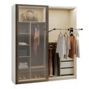 Ver imagem 5 de Guarda Roupa Modulado 100% MDF 2 Portas Reflecta de Correr Orion CabeCasa MadeiraOriginals