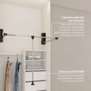Ver imagem 7 de Guarda Roupa Planejado 100% MDF 2 Portas Reflecta de Correr Orion CabeCasa MadeiraOriginals Bege