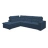Sofa Evora Canto Esq 2,75 Vel Azul 7028 Bipartido - 1