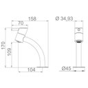 Ver imagem 4 de Torneira Lorenzetti Swan 1196 R42 de Bancada Rose Gold