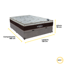 Ver imagem 3 de Cama Box Baú Blindado e Reforçado Casal Cinza e Colchão Sleep King Molas Ensacadas Ortobom