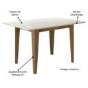 Ver imagem 3 de Mesa de Madeira 120 cm Confort com Vidro Carvalho/Off White - Pnr Móveis