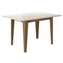 Ver imagem 1 de Mesa de Madeira 120 cm Confort com Vidro Carvalho/Off White - Pnr Móveis