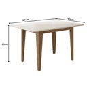 Ver imagem 2 de Mesa de Madeira 120 cm Confort com Vidro Carvalho/Off White - Pnr Móveis