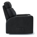 Ver imagem 4 de Poltrona do Papai Reclinável em Couro Cor Preta com Massagem Reclinação Elétrica - Modelo Nina