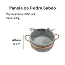 Ver imagem 2 de Jogo de Panelas de Pedra Sabão 5 Peças com Panela de Pressão 4 Litros