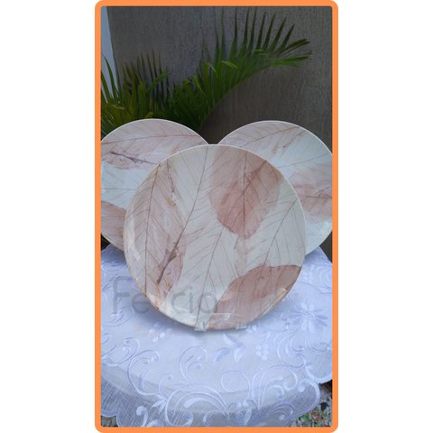 Prato Raso Rosé 28 Cm Tramontina 06 Unid em Porcelana