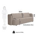 Ver imagem 3 de Sofá Living Orgânico Curvo 3 Lugares 200cm Castries Yescasa
