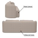Ver imagem 4 de Sofá Living Orgânico Curvo 3 Lugares 200cm Castries Yescasa