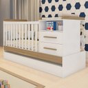 Ver imagem 1 de Berço Americano Multifuncional com Cama Auxiliar e 2 Gavetas em MDF Vini