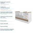 Ver mais imagens de Berço Americano Multifuncional com Cama Auxiliar e 2 Gavetas em MDF Vini