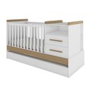 Ver imagem 2 de Berço Americano Multifuncional com Cama Auxiliar e 2 Gavetas em MDF Vini