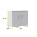 Ver imagem 2 de ARMÁRIO BAIXO 2 PORTAS PANDIN P25 - CINZA AB700P25