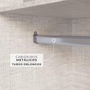 Ver imagem 7 de Guarda-Roupa Solteiro Édez Luna, 4 Portas 1,55m, Off White e Touch Amêndoa