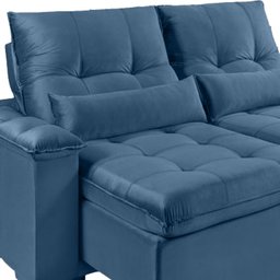 Sofá Retrátil e Reclinável Montes Matos SETE 4 lugares 230cm:Azul - 2