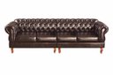 Ver imagem 4 de Conjunto Sofá 4 Lugares E 2 Poltronas Chesterfield Com Capitonê Duquesa - Couríssimo Marrom Café
