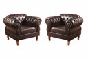 Ver imagem 5 de Conjunto Sofá 4 Lugares E 2 Poltronas Chesterfield Com Capitonê Duquesa - Couríssimo Marrom Café
