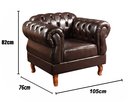 Ver imagem 7 de Conjunto Sofá 4 Lugares E 2 Poltronas Chesterfield Com Capitonê Duquesa - Couríssimo Marrom Café