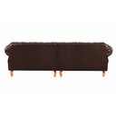 Ver imagem 3 de Conjunto Sofá 4 Lugares E 2 Poltronas Chesterfield Com Capitonê Duquesa - Couríssimo Marrom Café