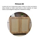 Ver imagem 6 de Conjunto de 3 Estantes 6 Portas com Resistentes Dobradiça de Metal Trama Marrom/Carvalho
