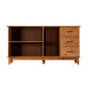 Ver imagem 4 de Kit Cristaleira Bella 01 Porta 1220 e Buffet Aparador Madeira Maciça 3 Portas 3 Gavetas Móveis Mpo